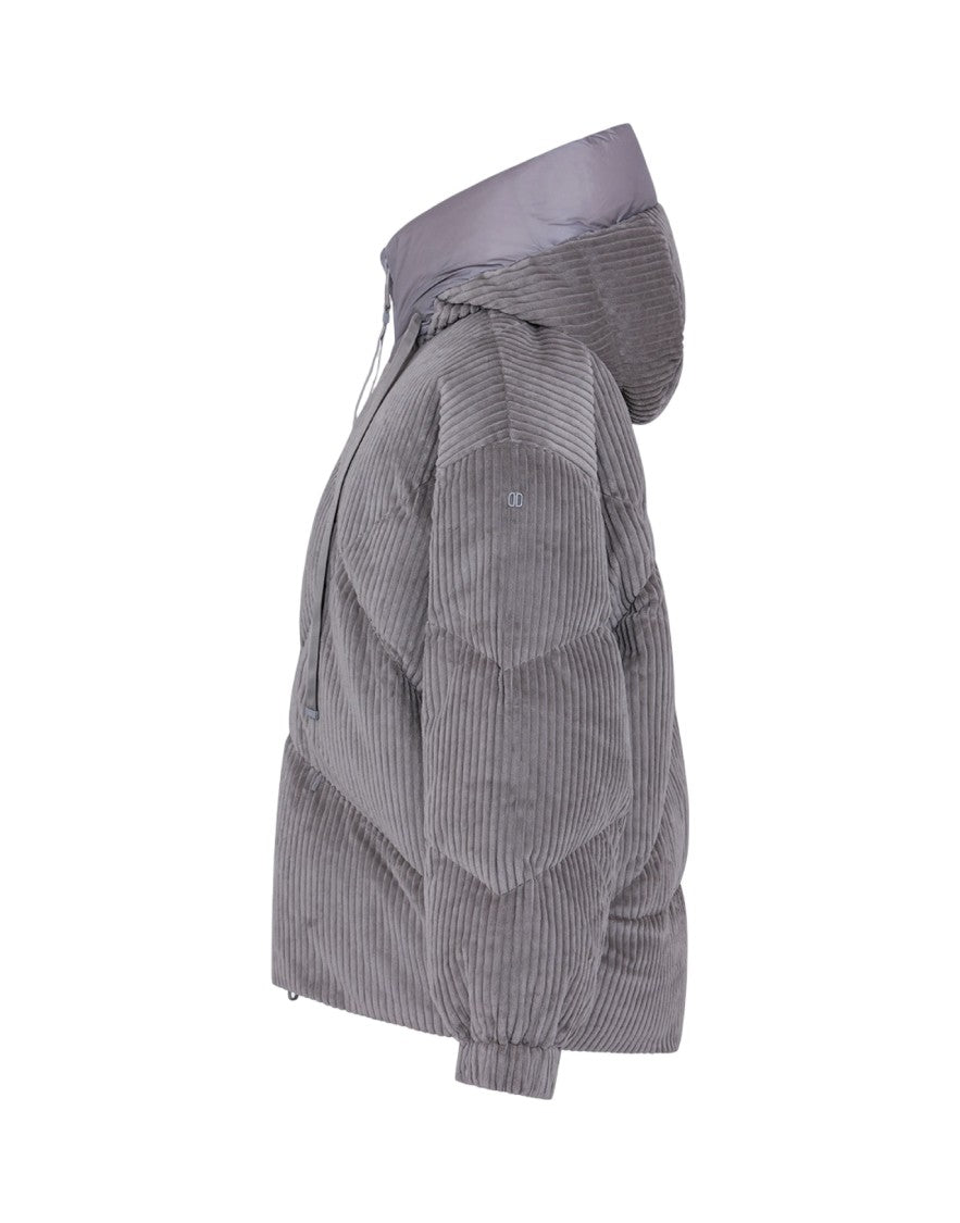 Duno Lightweight Short Down Jacket In Pure Wool Fabric