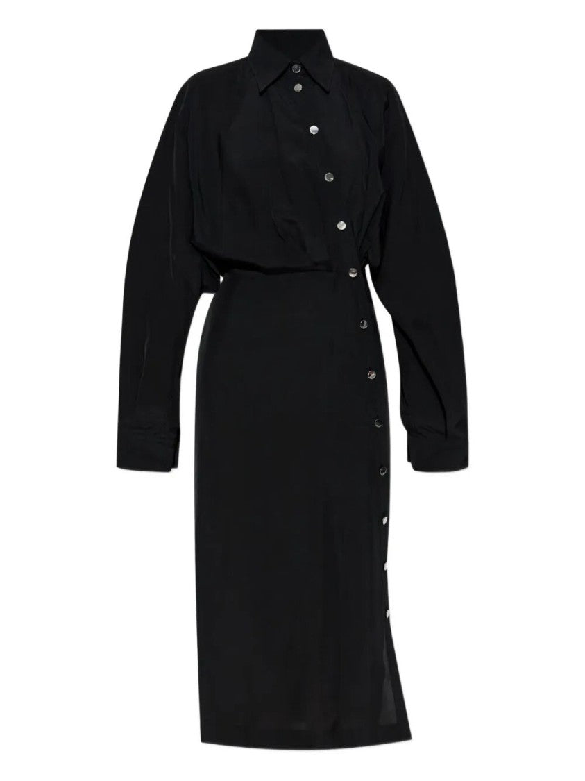 Sportmax Black Fitted Midi Dress