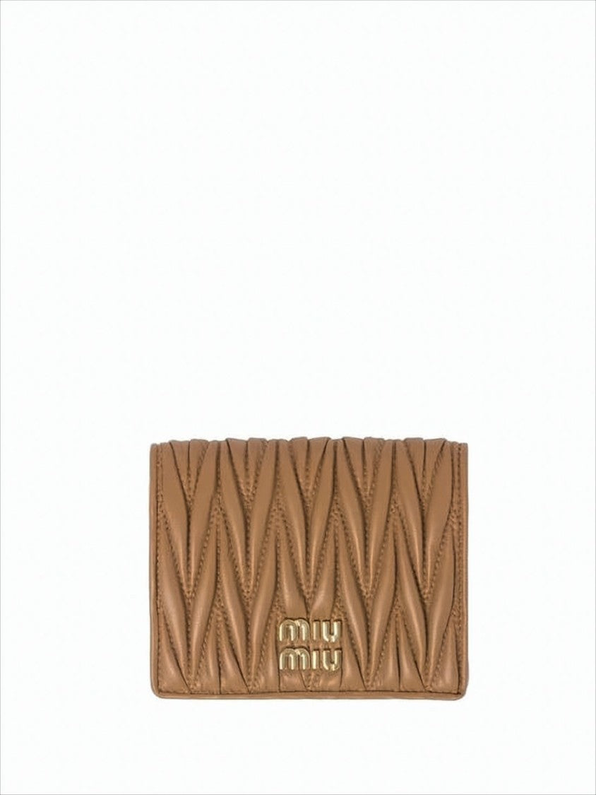 Miu Miu Quilted Lambskin Leather Wallet