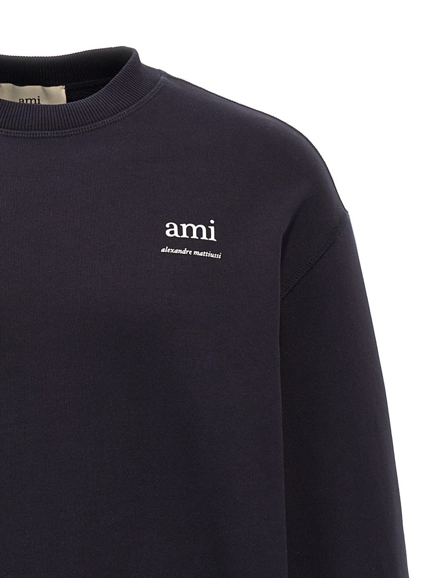 Ami Classic Crew Neck Black Sweatshirt