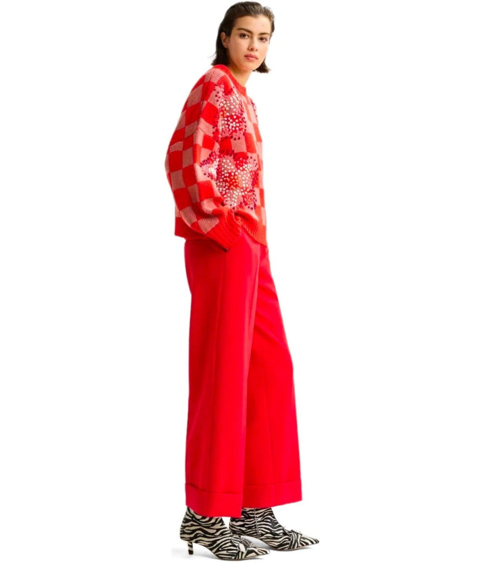 Essentiel Antwerp Imo Red Cropped Pants