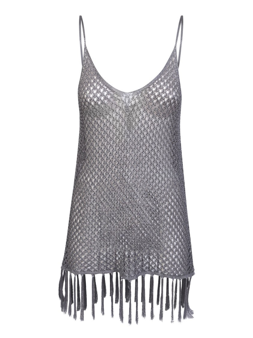 Dodo Bar Or Grey Mesh Top