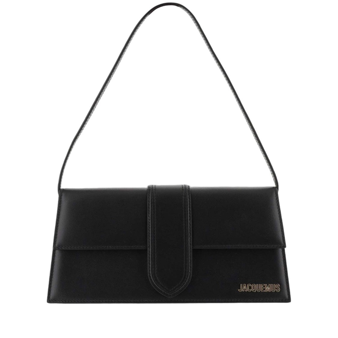 Jacquemus Rectangular Leather Bag With Flap Closure And Gold-Tone Logo