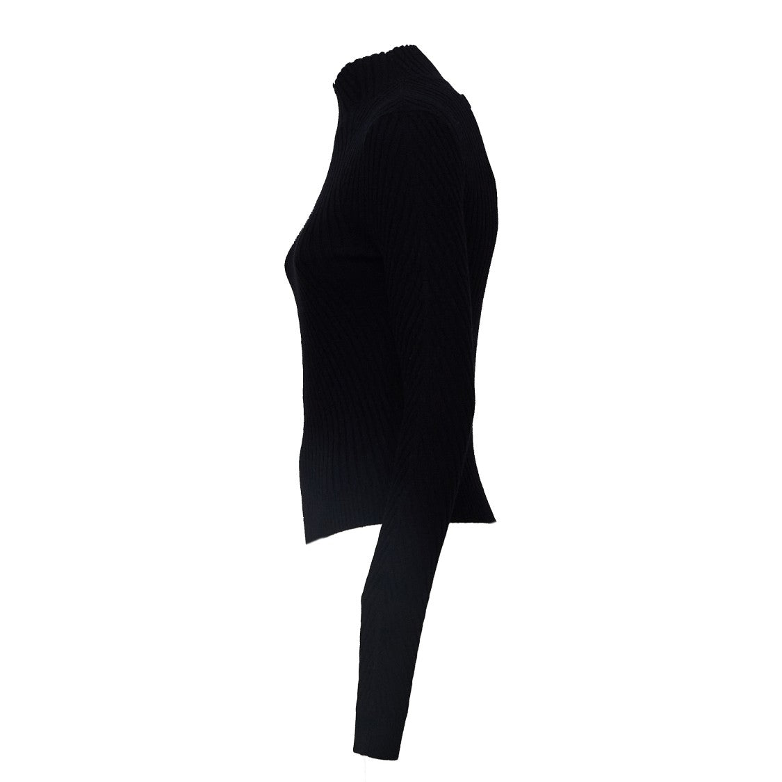 Victoria Beckham Georgia High-Neck Merino Wool Sweater