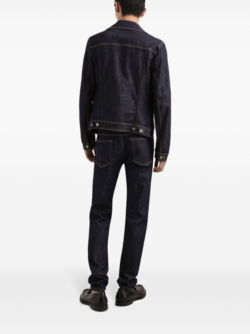 Dolce & Gabbana Tailored Skinny Jeans With Subtle Sheen