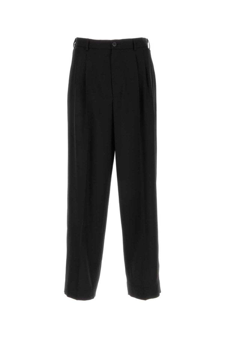 Magliano Black Wool Wide-Leg Pant