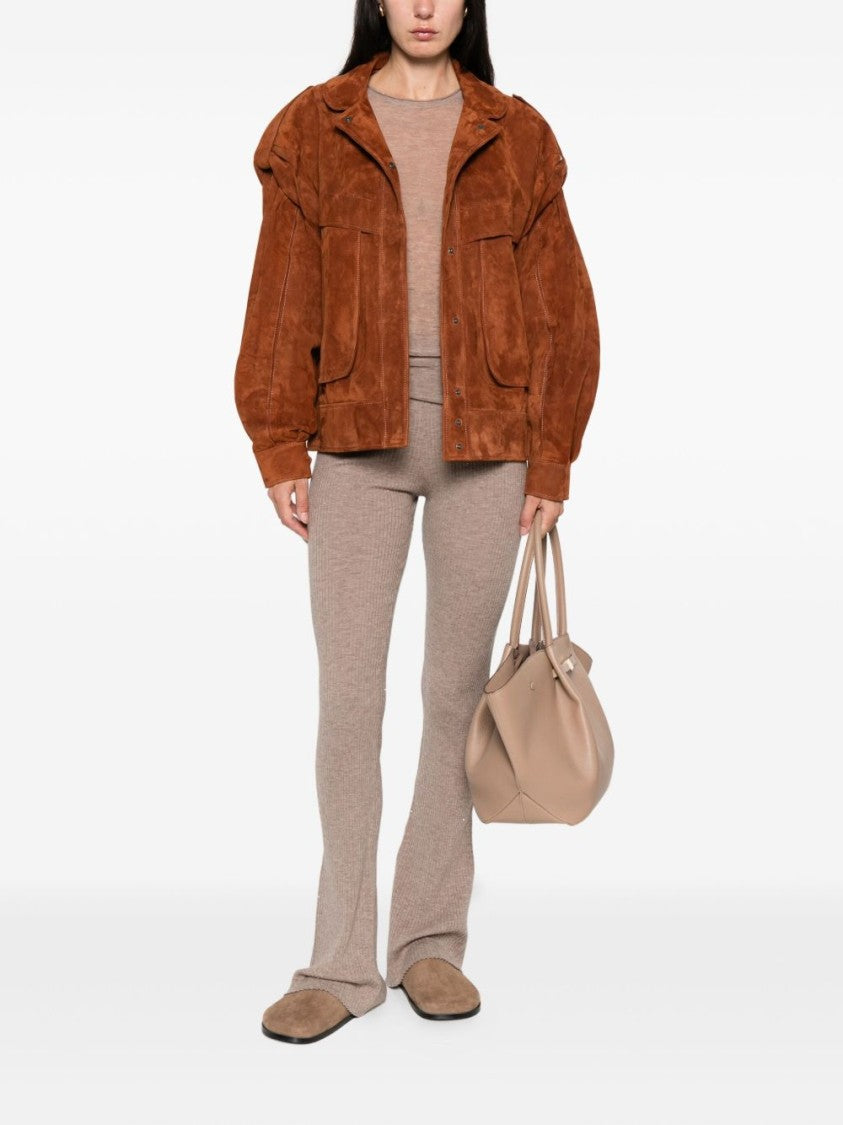 Pinko Beige Fitted Sweater With Round Neckline