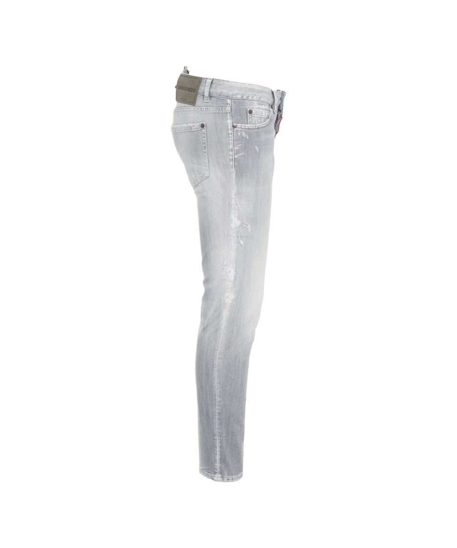 Dsquared2 Distressed Low-Waist Skinny Jeans
