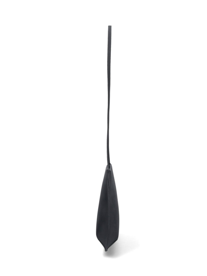 Fane Black Bra Minimalist Leather Shoulder Bag