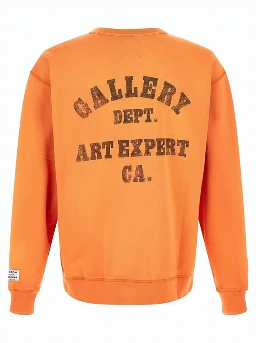 Gallery Dept. Vibrant Orange Long Sleeve Sweatshirt With Graphic Accents
