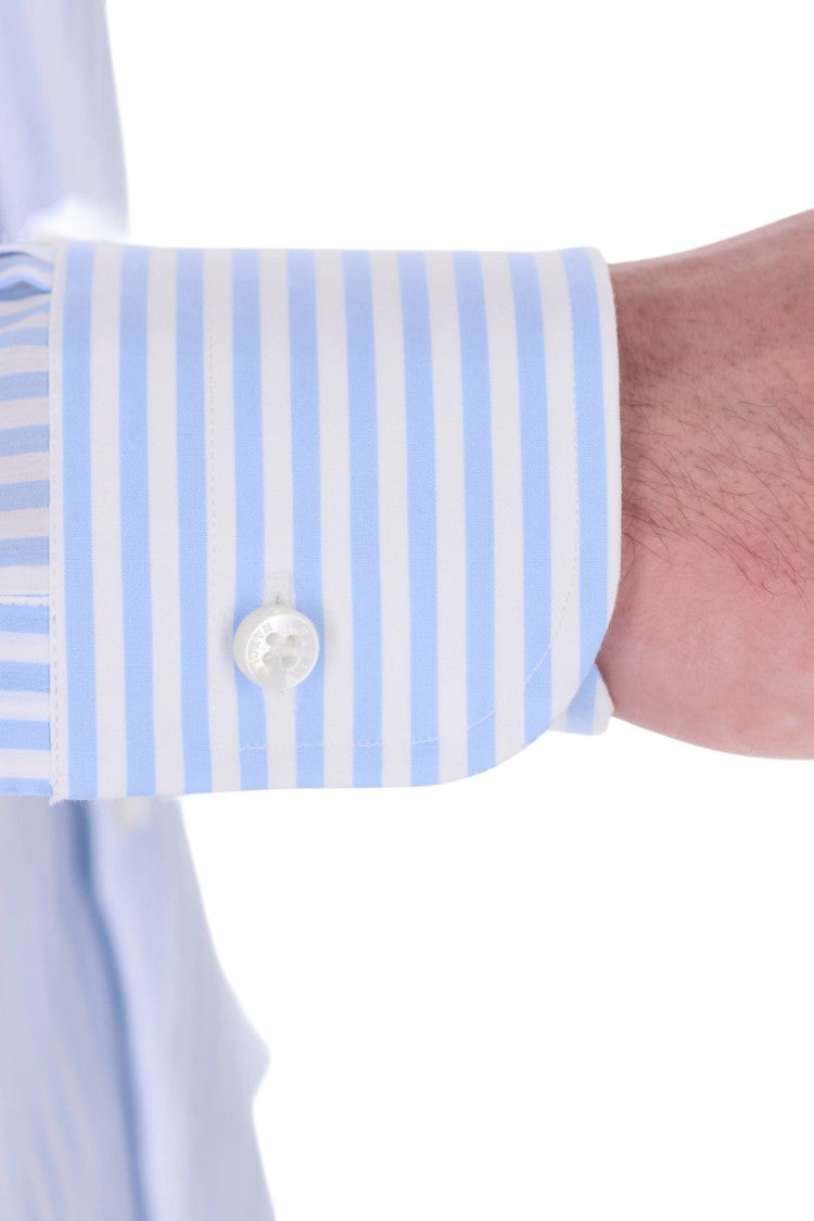 Barba Black Label Striped Stretch Cotton Shirt