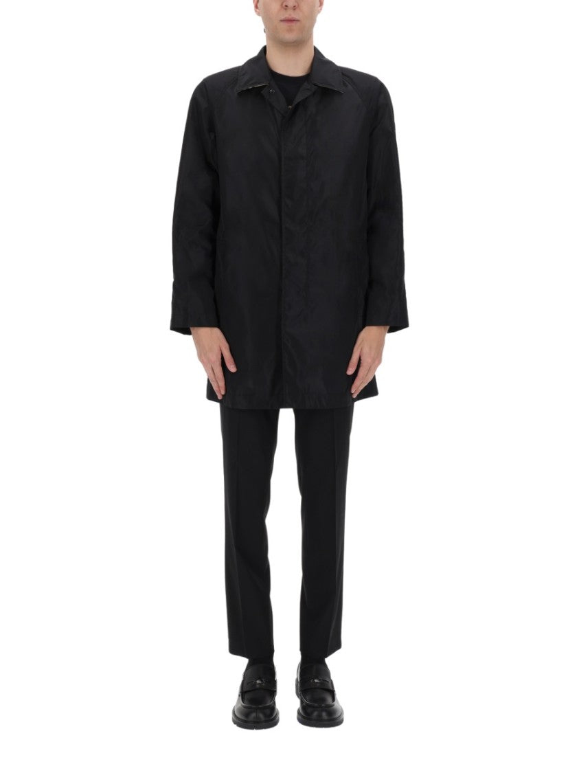 Burberry Polyamide Interior Checkered Lining Coat