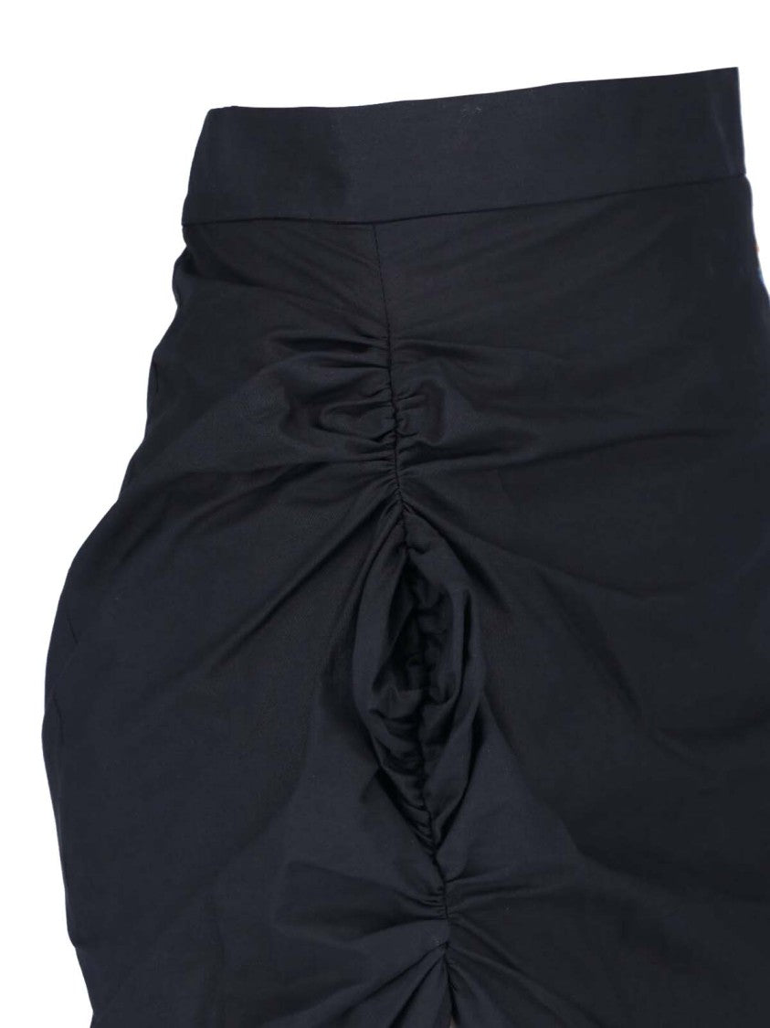 Vivienne Westwood Ruched Design Skirt With Front Slit