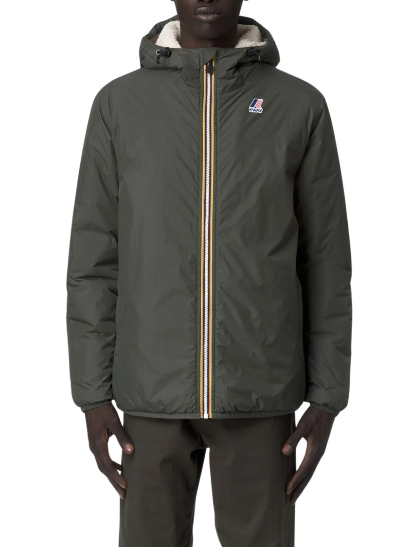 K-Way Le Vrai 4.0 Claude Orsetto Striped Trim Hooded Jacket