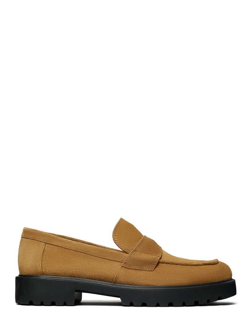 Tory Burch Chunky Lug Sole Loafers In Soft Suede