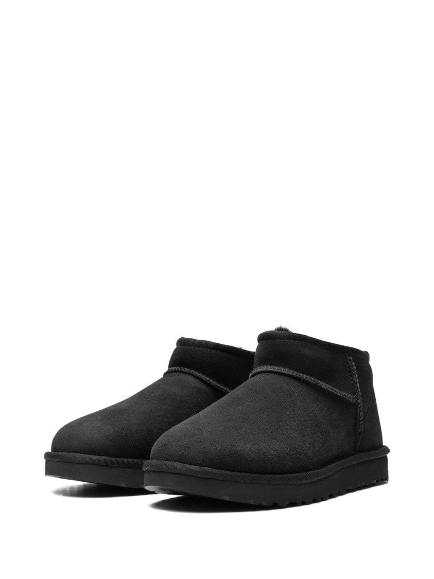 Ugg Calf Suede Slip-On Boots With Shearling Appliqué