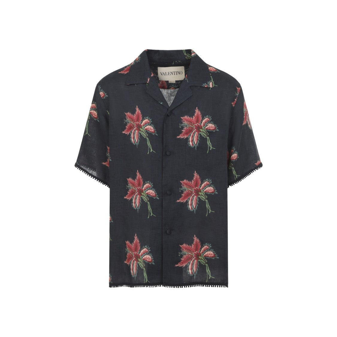 Valentino Relaxed Fit Floral Pattern Short-Sleeve Shirt