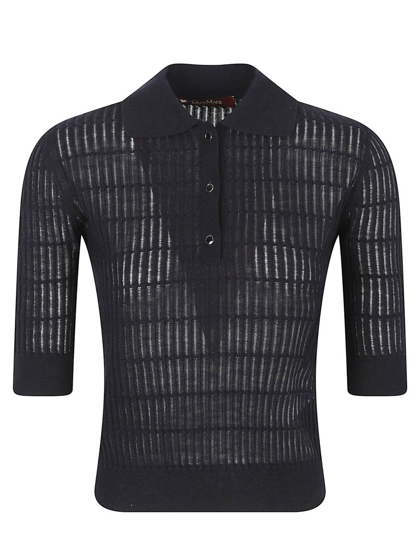 Max Mara Wool And Silk Blend Polo Shirt