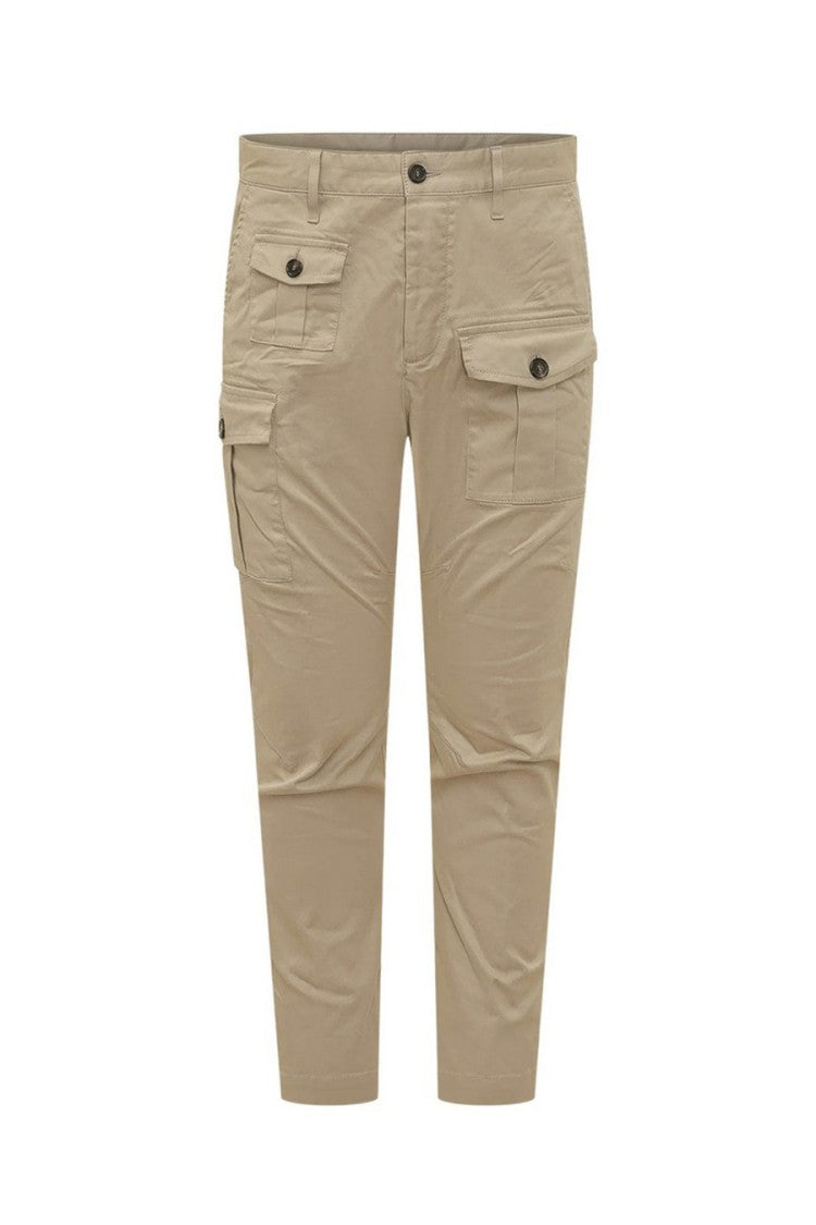 Dsquared2 Beige Flap-Pocket Cargo Trousers