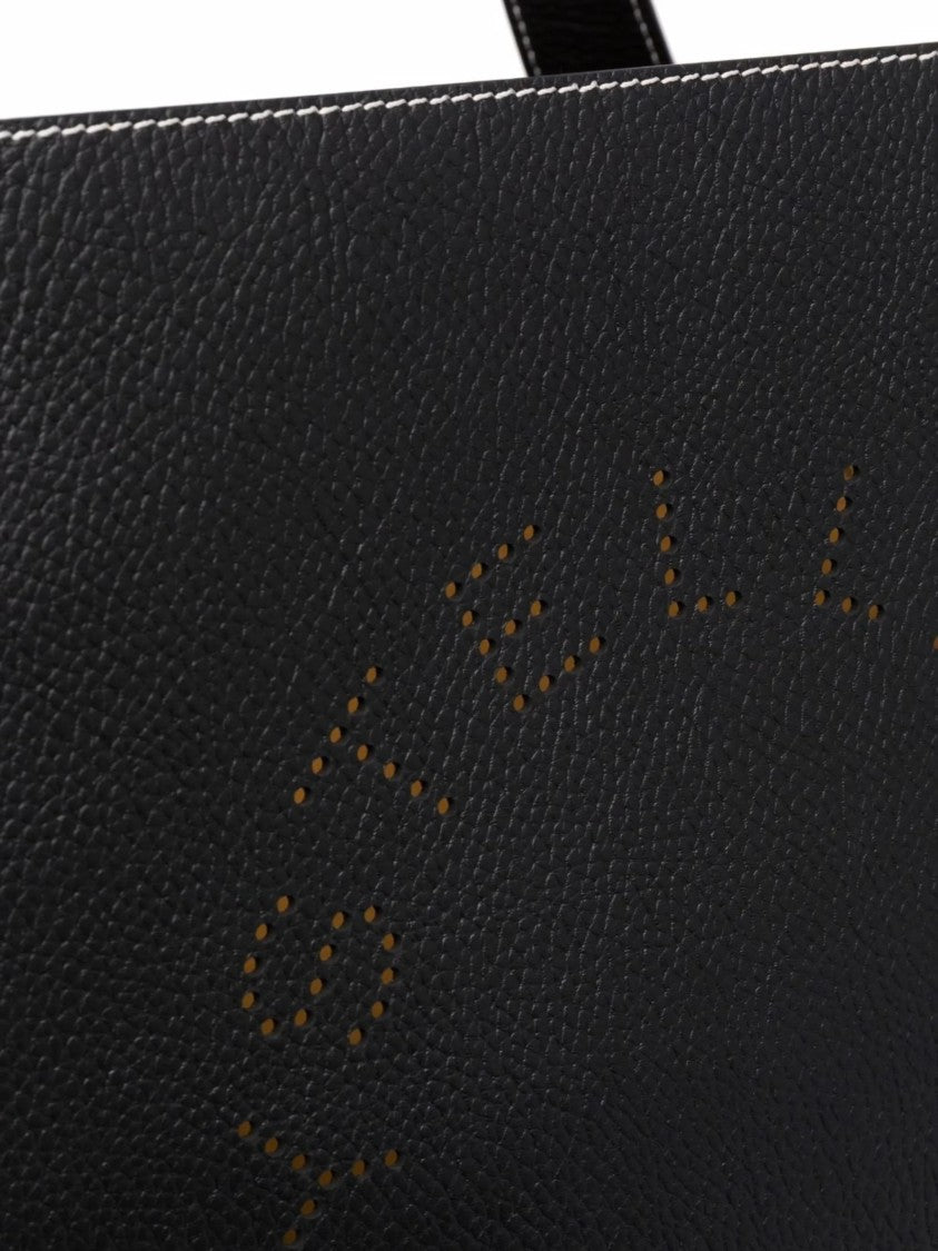 Stella Mccartney Textured Trapezoidal Tote Bag With Circular Logo
