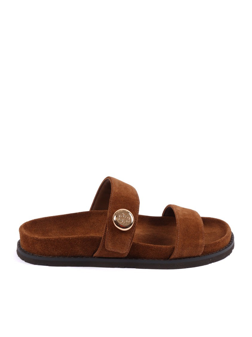 Tory Burch Romy Sport Slide Emblem Sandals