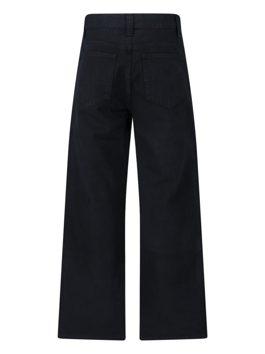 Khaite "Bonnie" Straight Jeans – Black