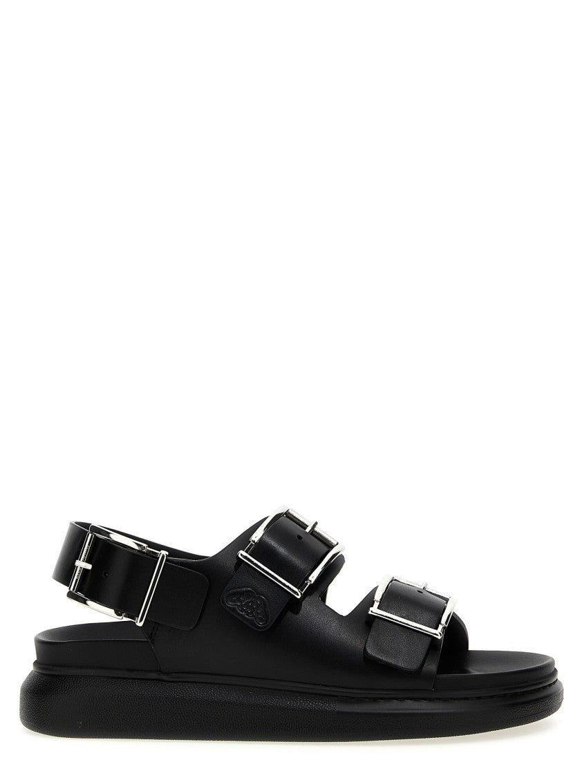 Mcqueen Buckle Leather Sandals