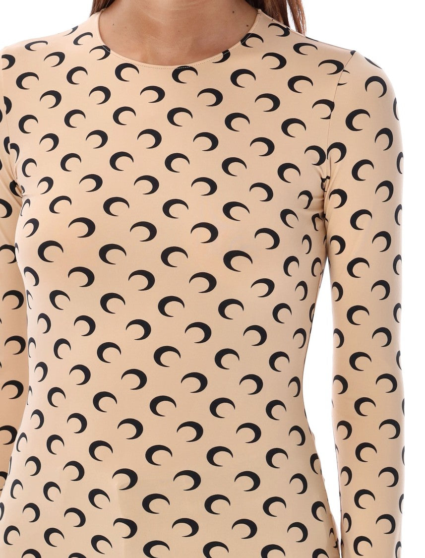 Marine Serre Second Skin Moon Crewneck Top