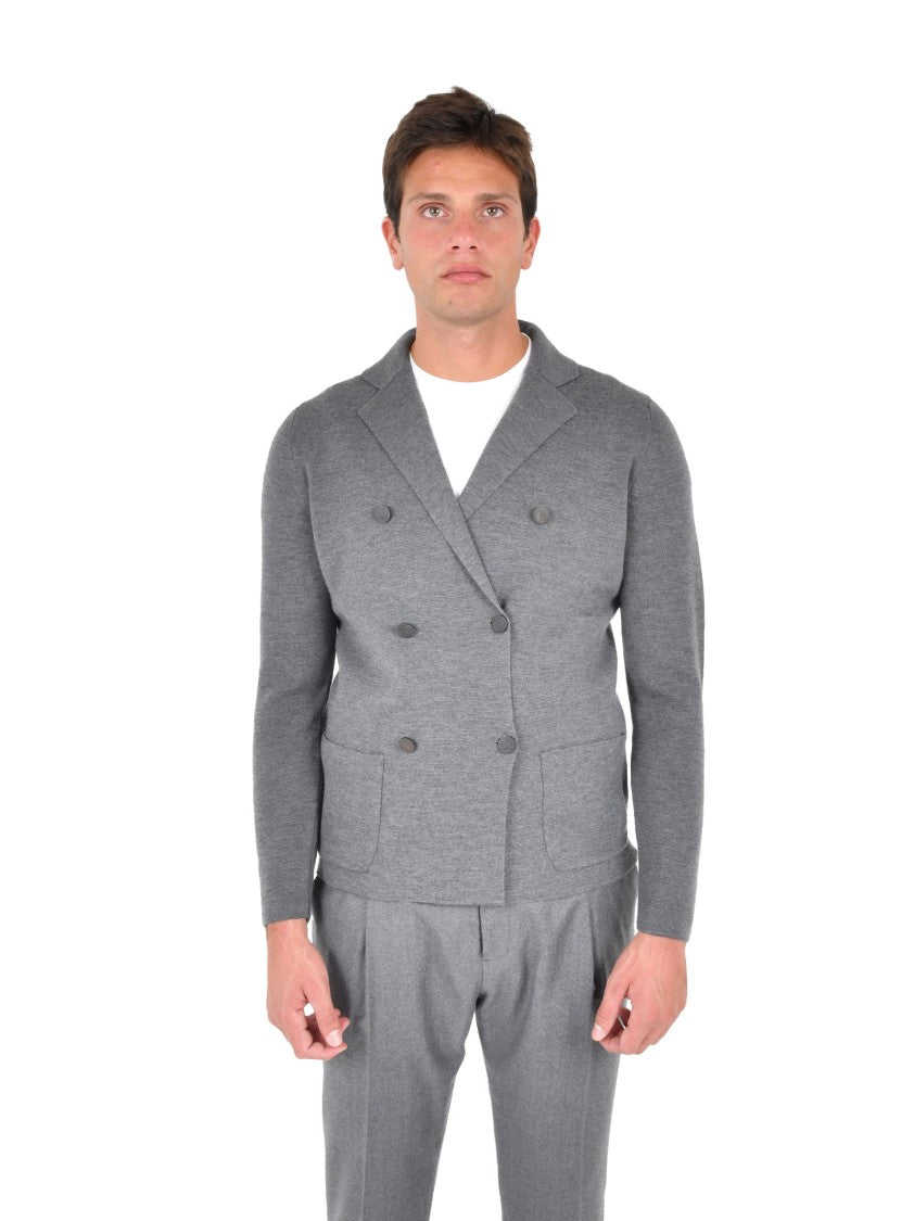 Drumohr Double-Breasted Pure Merino Wool Blazer