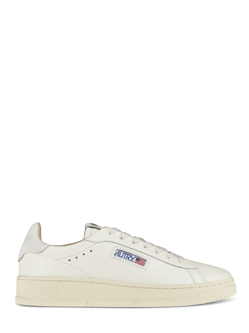 Autry Low-Top Leather Sneakers With Perforated Upper
