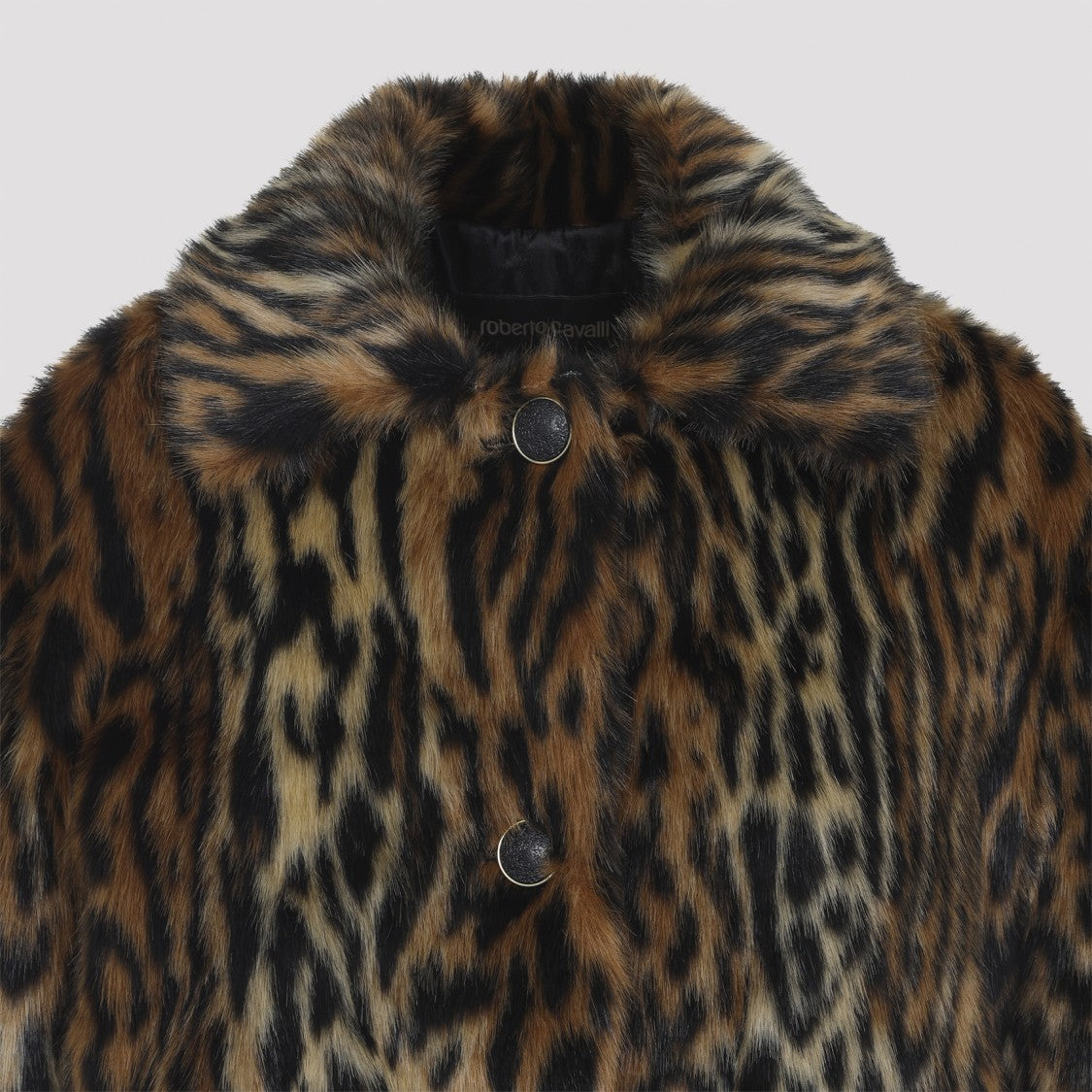 Roberto Cavalli Natural Brown Acetate Coat