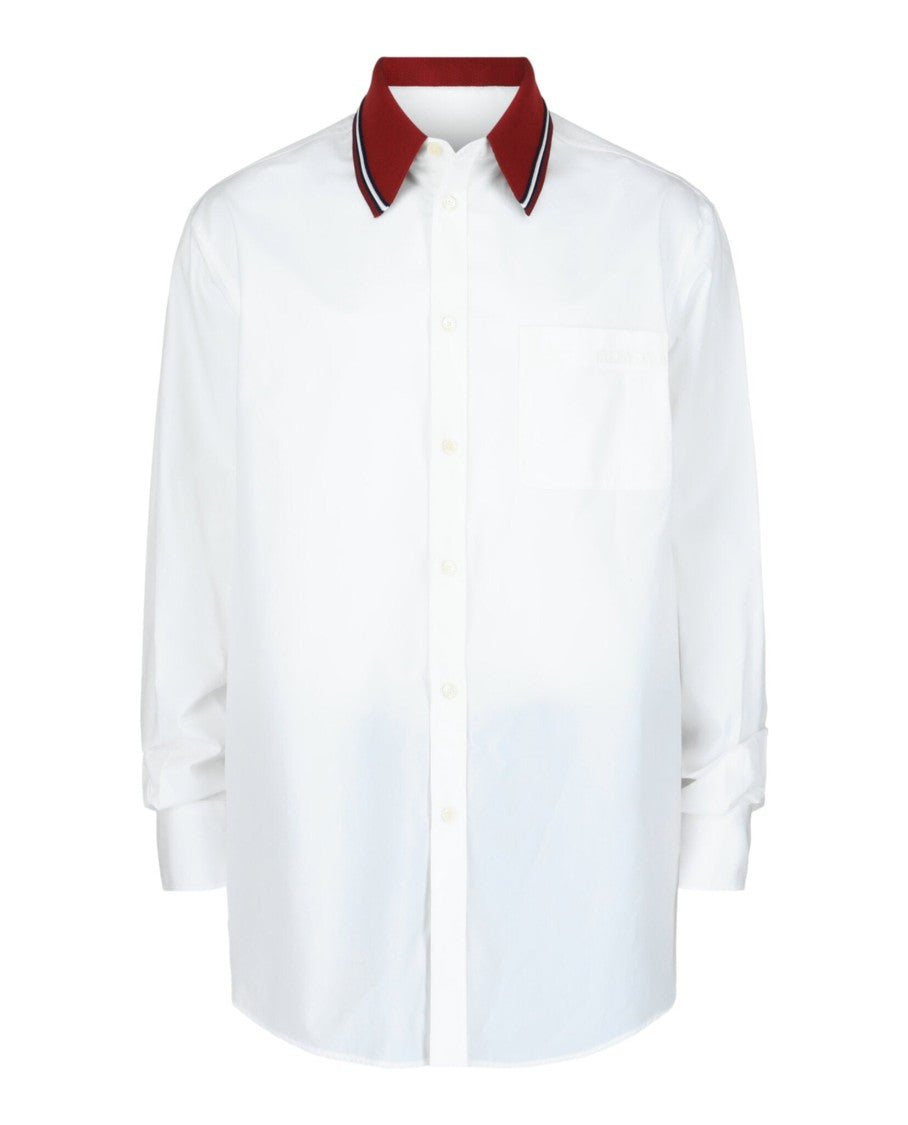 Valentino Long-Sleeved Cotton Poplin Shirt With  Embroidery