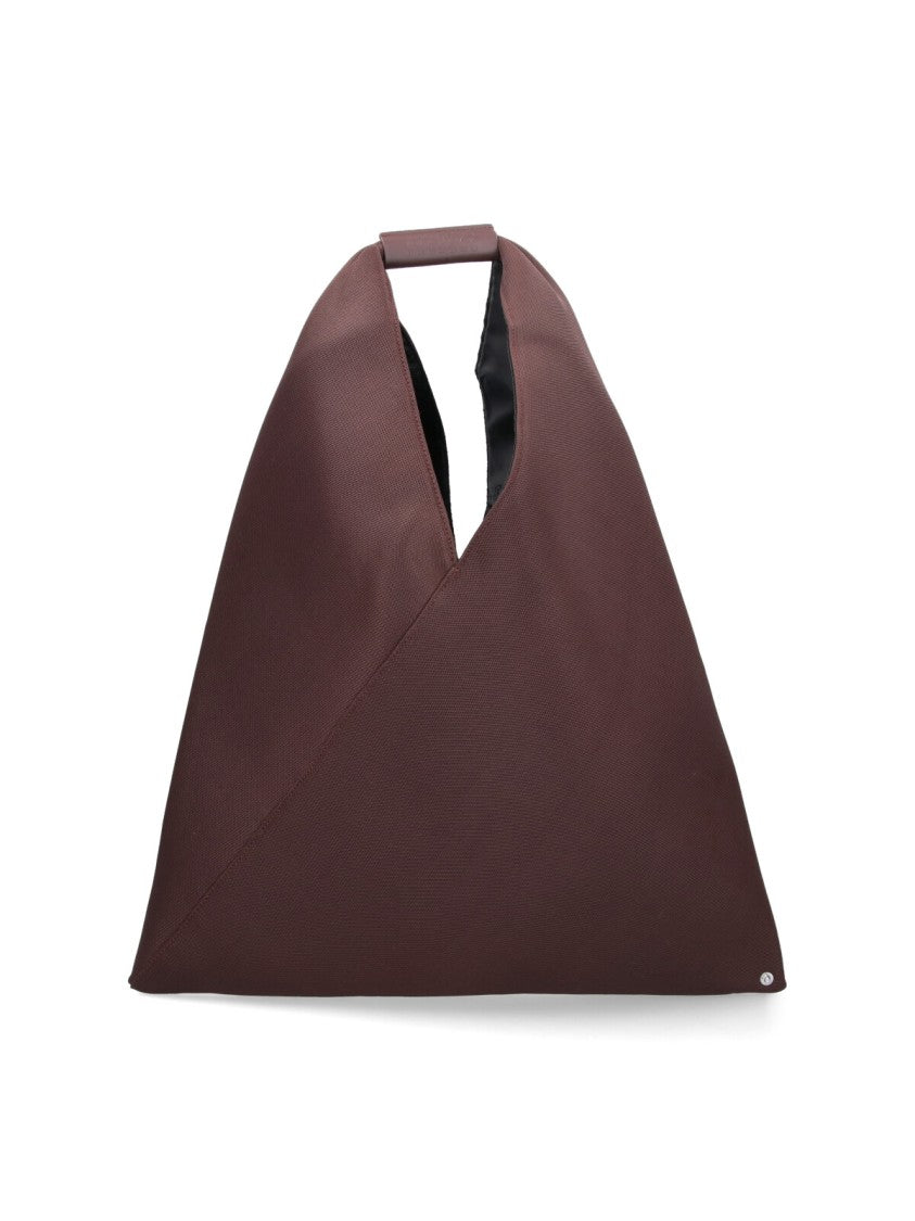 Mm6 By Maison Margiela Medium Tote Bag In Dark Brown Eco-Leather