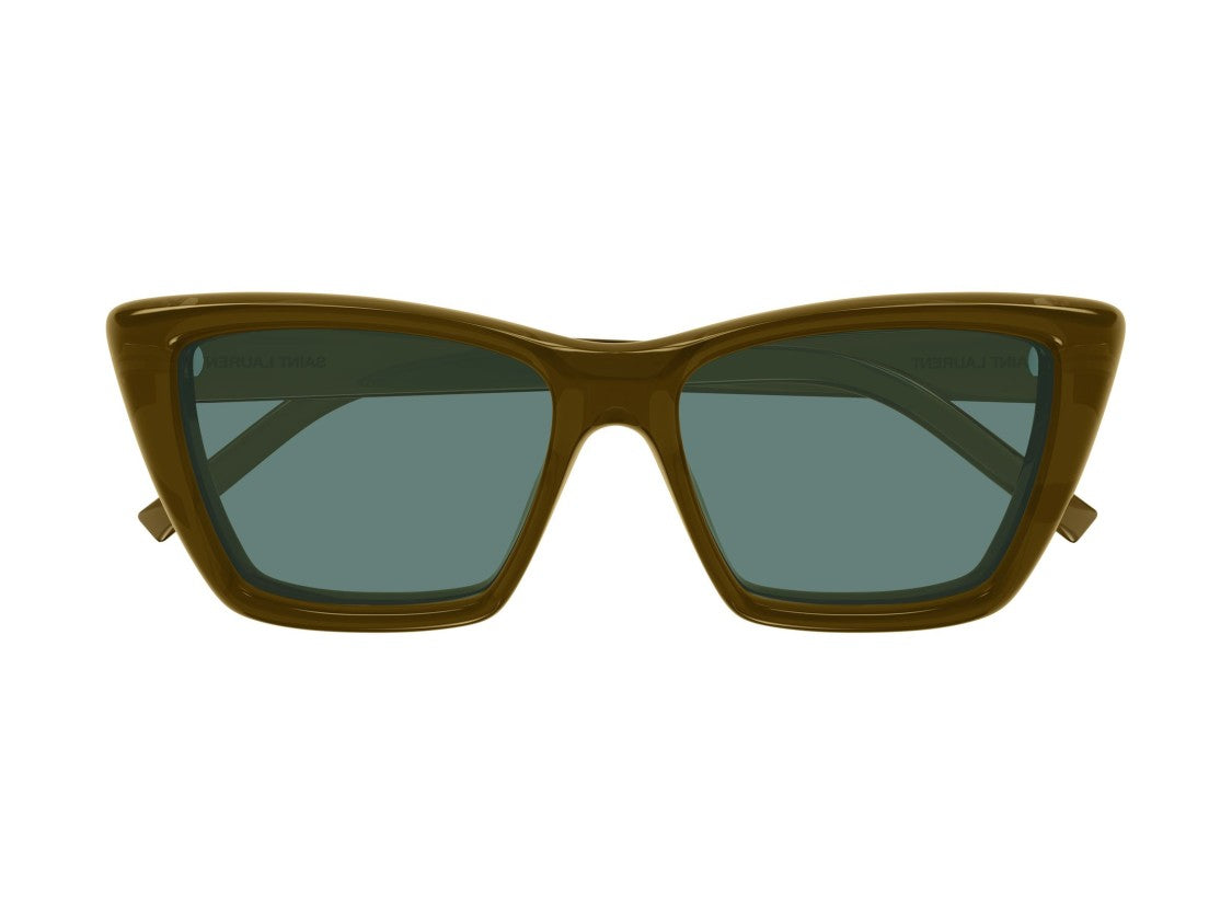 Saint Laurent Sl 276 Mica Plump Deep Olive Green Square Sunglasses