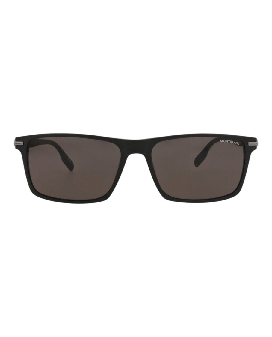 Montblanc Square-Frame Recycled Acetate Sunglasses With Textured Rubber Temples