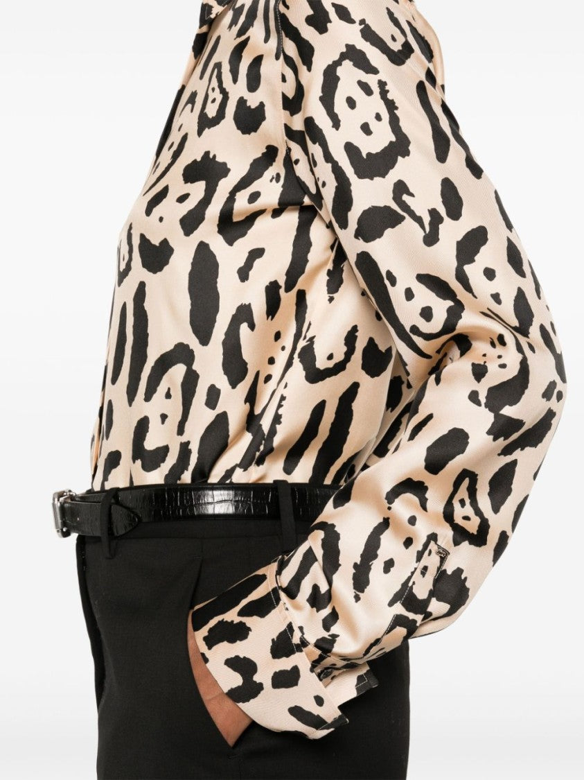 Sportmax Armony Silk Shirt With Graphic Print