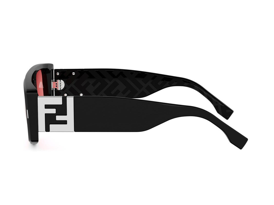 Fendi Black Fe40214u Oversized Square Acetate Sunglasses