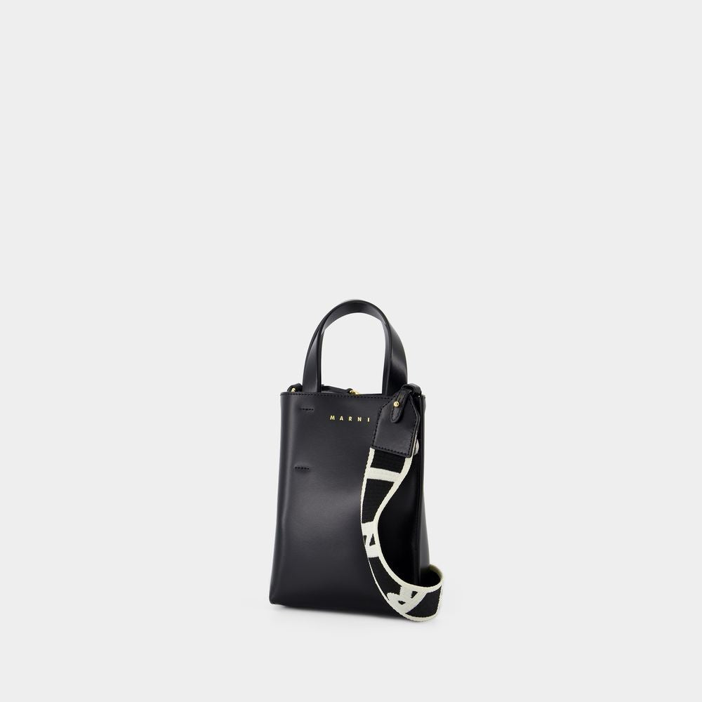 Marni Museo Nano Shopper Bag - Leather - Black