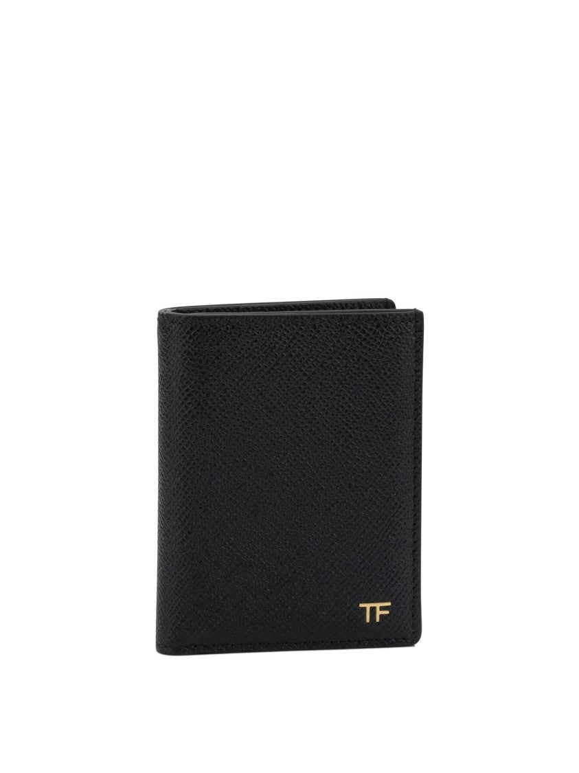 Tom Ford Small Grain Leather Folding Card Holder