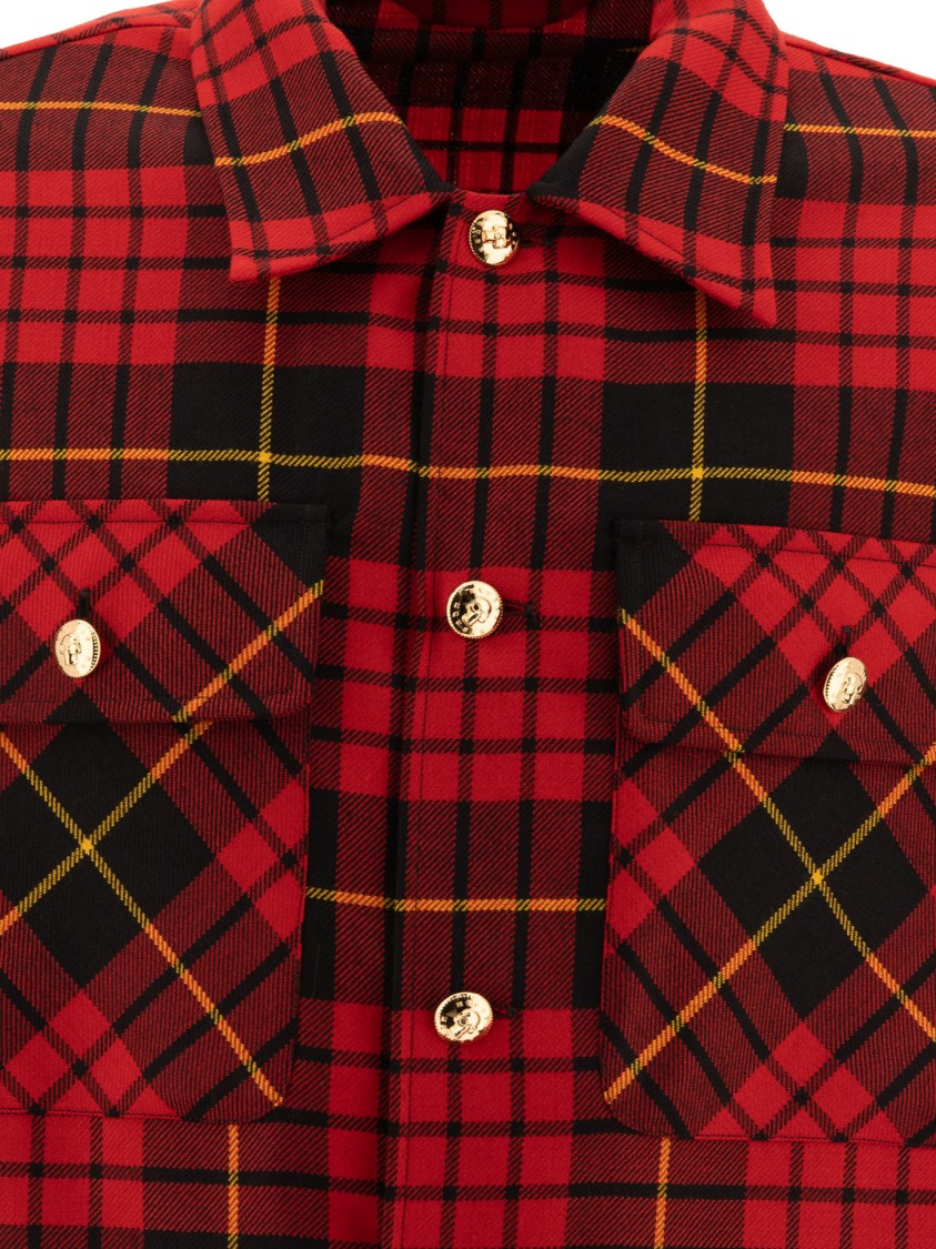 Alexander Mcqueen Distressed Tartan Overshirt
