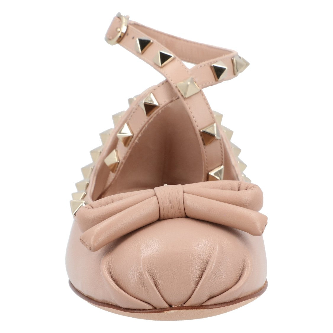 Valentino Rockstud Nappa Ballerinas Pink