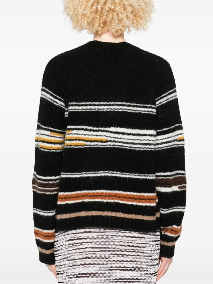 Missoni Horizontal Striped Knit Crewneck Sweater