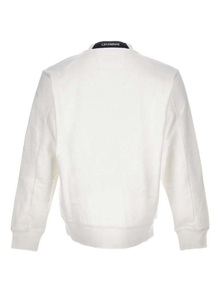 C.P. Company White Crewneck Sweatshirt