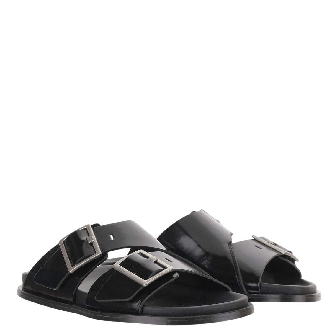 Alohas Alba Leather Sandals With Adjustable Buckle Straps