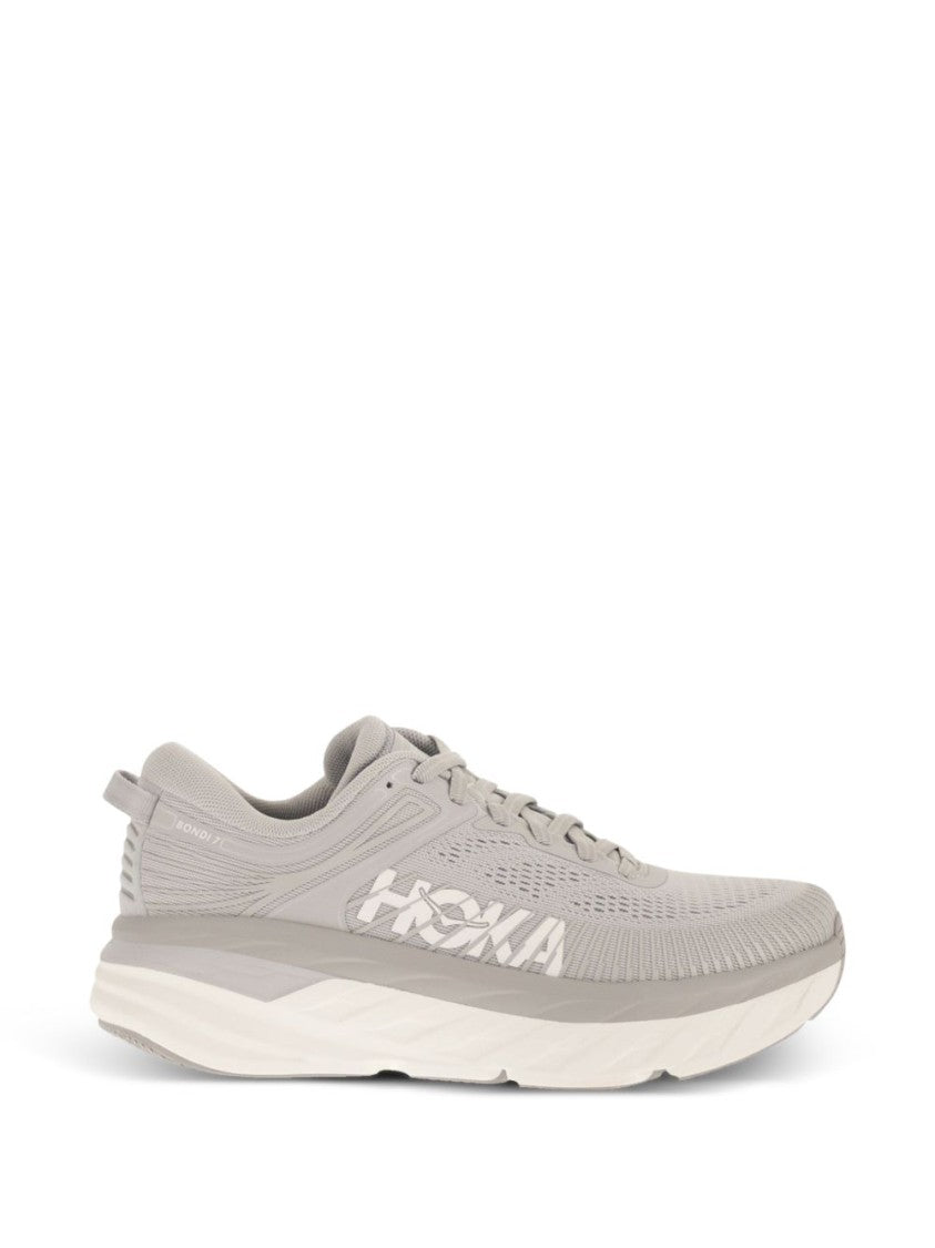 Hoka Streamlined Grey Sneakers With Cushioned Sole