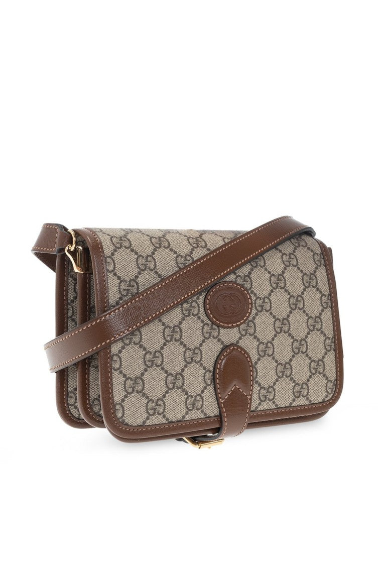 Gucci Structured Shoulder Bag With Signature Gg Emblem