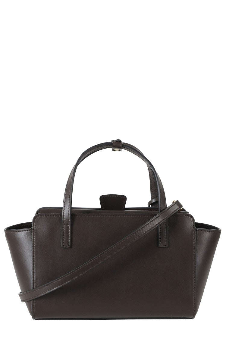 Hidesins Brown S Premier Double Top Handle Leather Handbag