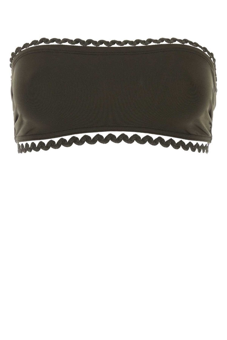 Eres Dark Brown Stretch Nylon Bikini Top