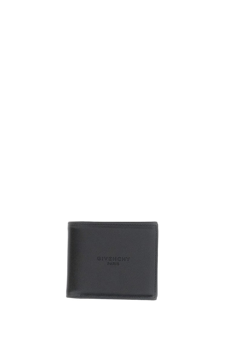Givenchy Minimalist Black Leather Wallet With Signature Embossing