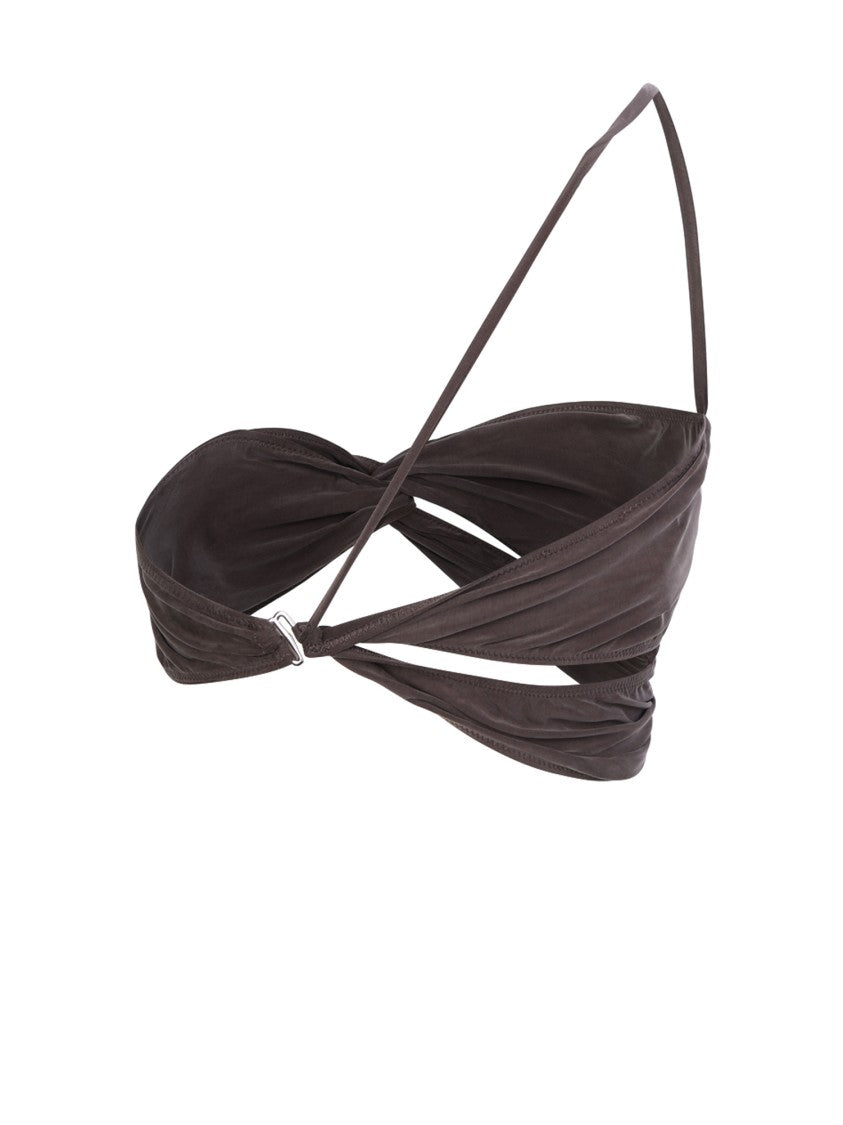Jacquemus Brown Asymmetrical Tops